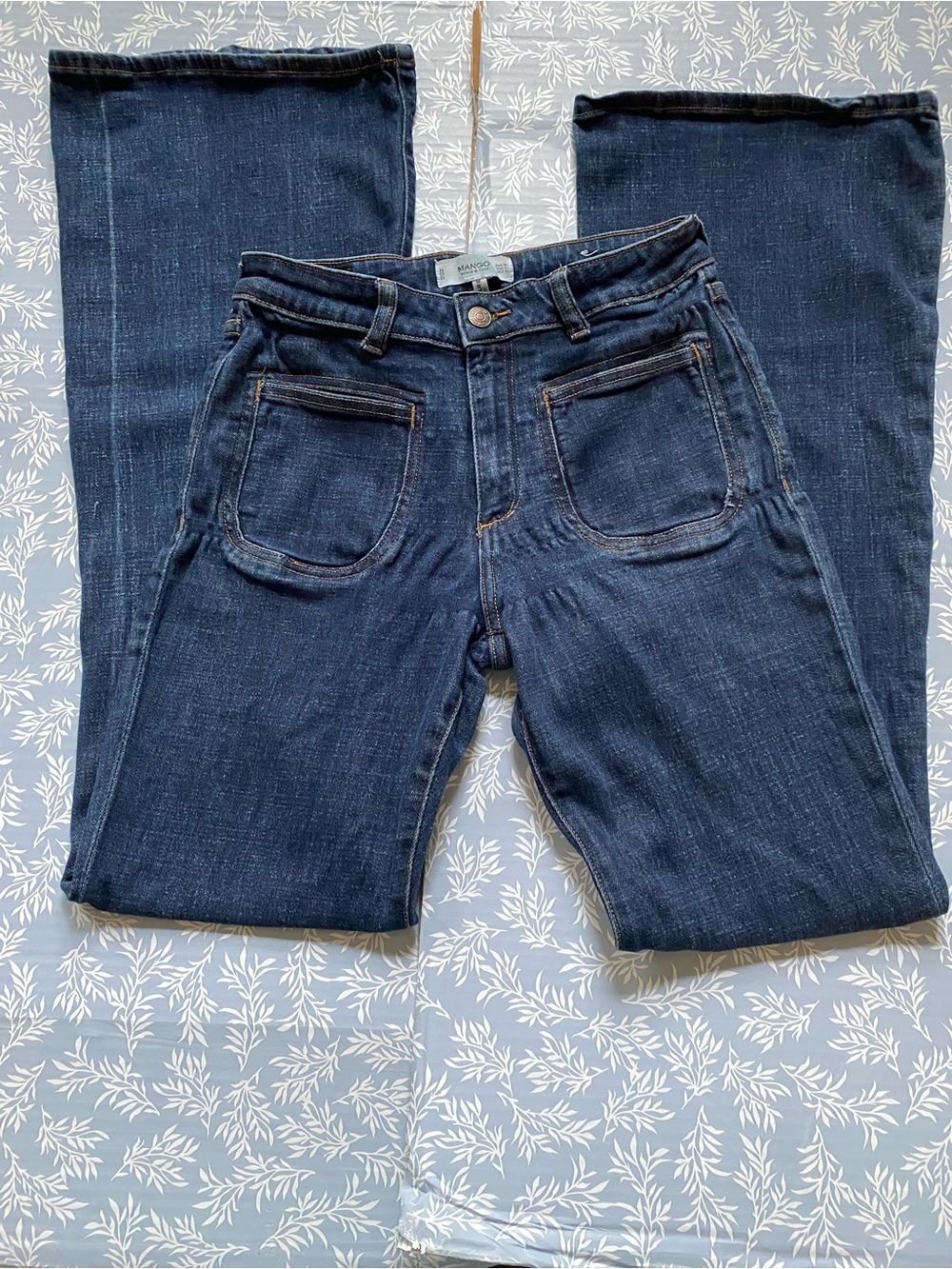 Mango women’s Dark Indigo Bootcut Jeans